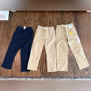 Bundle of Cat & Jack Boys Pants - Navy and Tan - Size 7